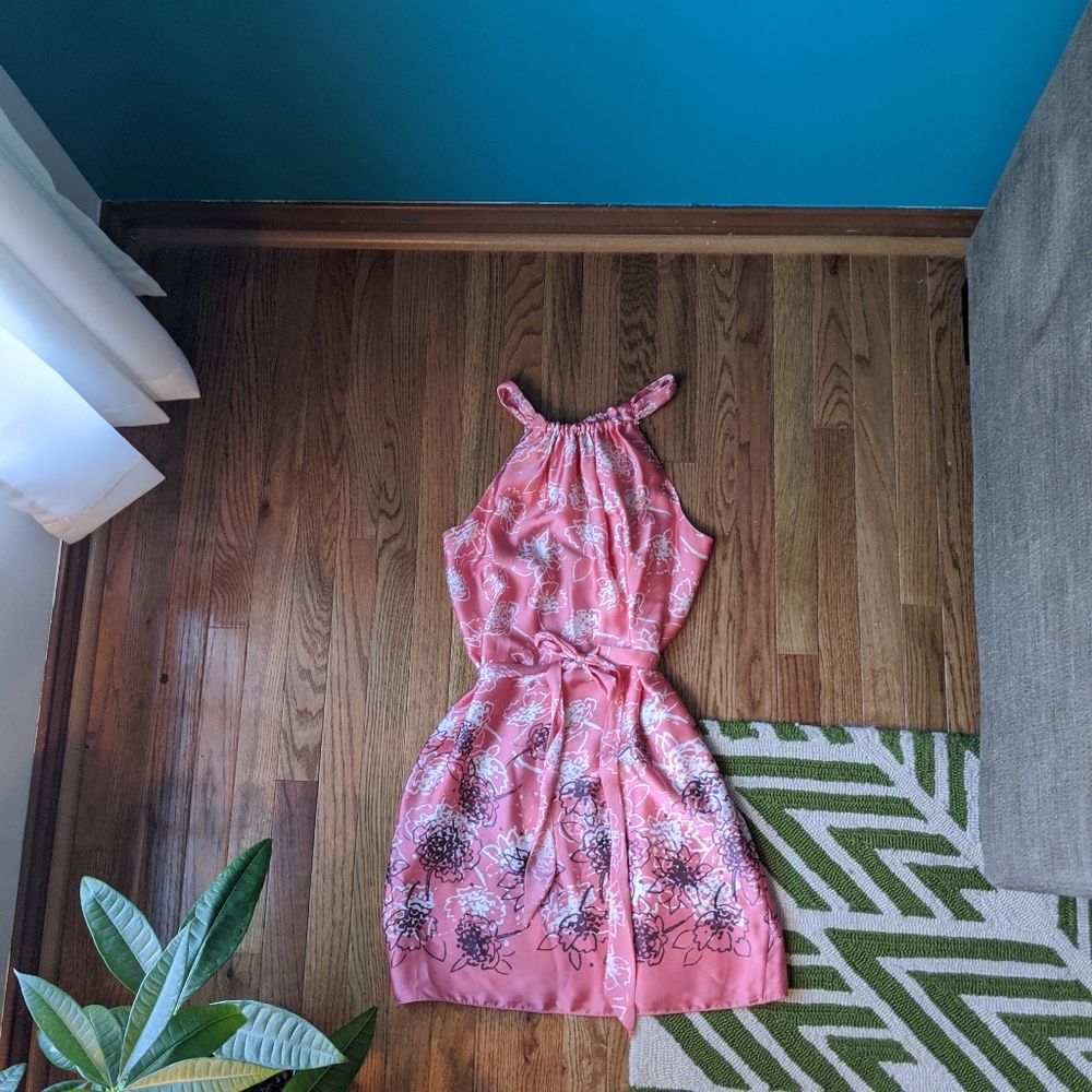 Pink floral dress